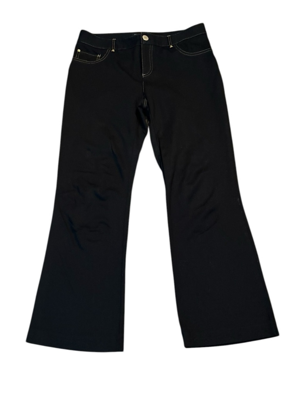 INC International Concepts Black Flare Stretch Pants